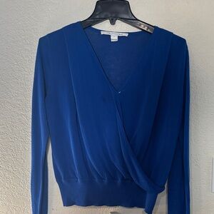 Diane Von Furstenberg Vibrant Blue Knit Top